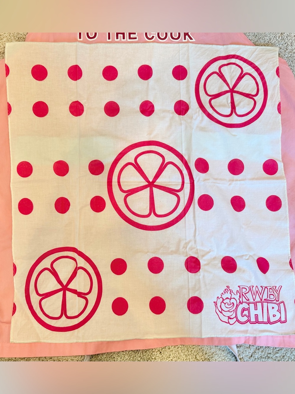 RWBY Ren’s 'Please Do Nothing to the Cook' Apron with Pockets and Bandana - Picture 2 of 4